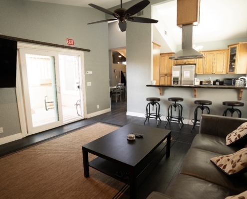 Open-concept living space with comfortable seating and natural light, creating a warm and supportive atmosphere.