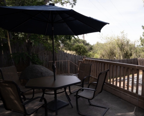 Private outdoor patio area perfect for relaxing, socializing, and enjoying peaceful moments.